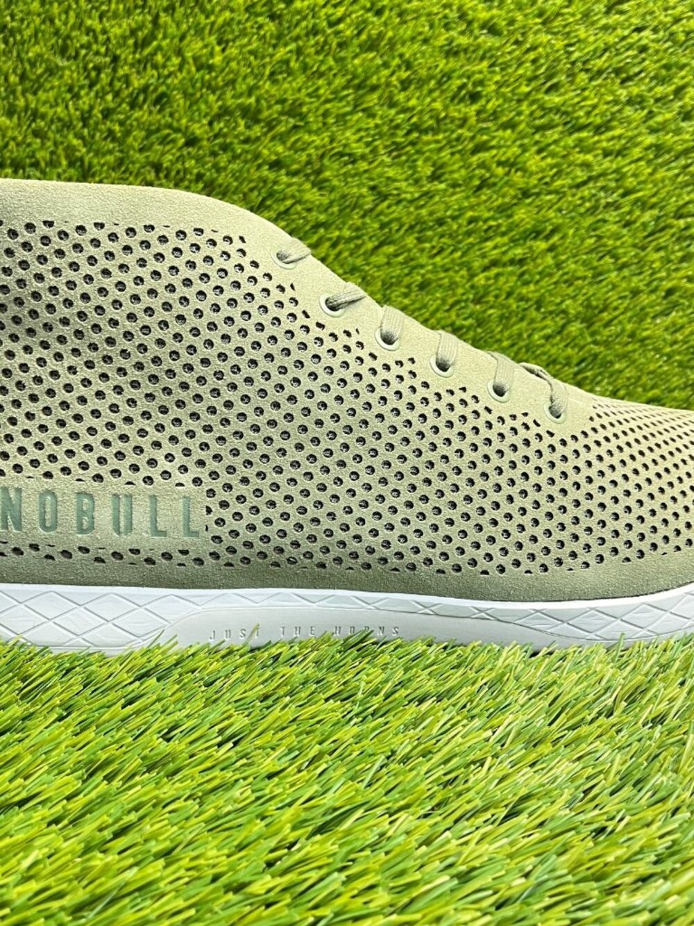 Nobull Mid Suede Trainers Mens Size 18 Green Running Lace Up Shoes Sneakers